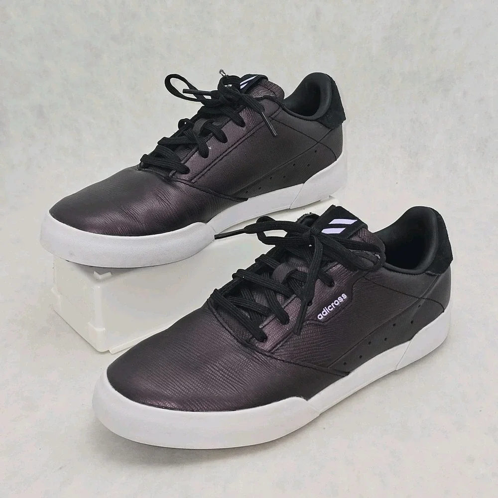 EUC Adidas Women's Adicross Retro Golf Shoe Black/Magic Lilac Sz EU 38½ / US 7